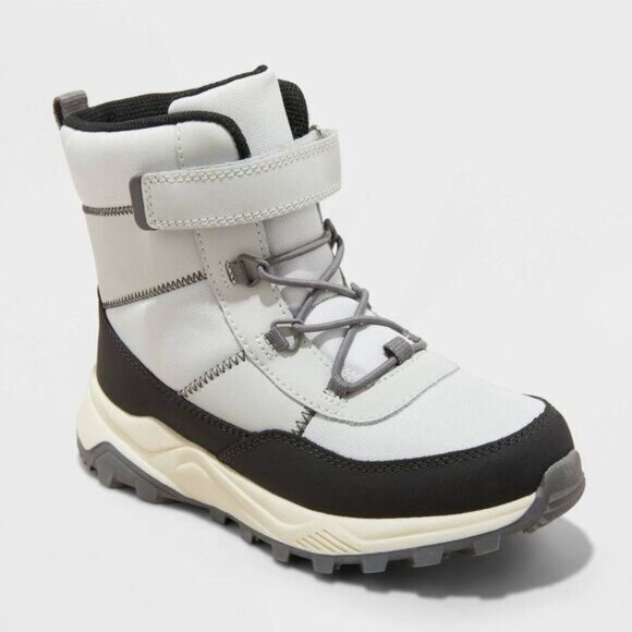 Cat & Jack Noah Winter Waterproof Gray Boots 13 - Picture 1 of 9